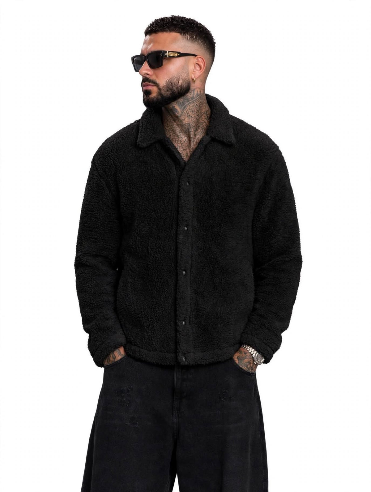 Giacca in Sherpa Modello OFFWHITE