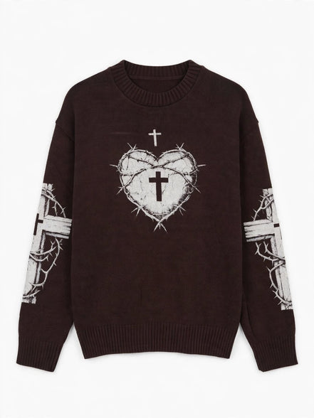 Felpa cuore sacro