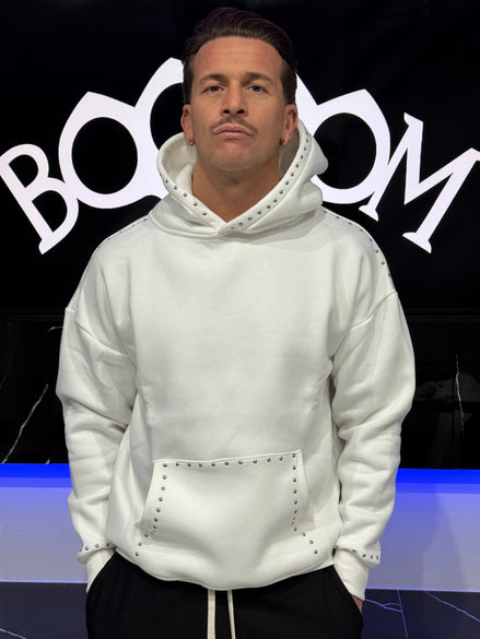 Felpa White borchiata PREMIUM