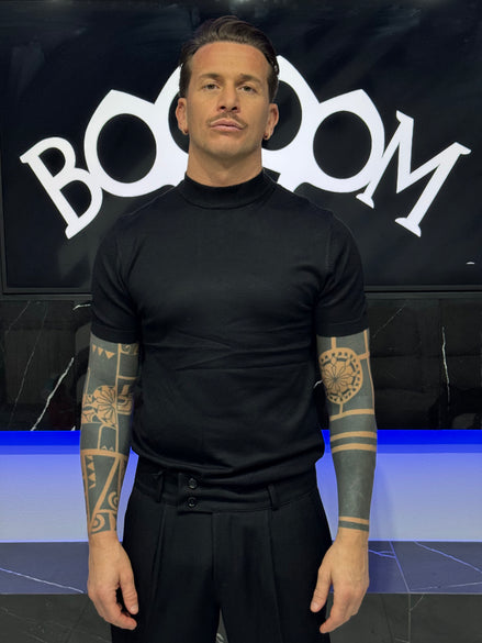 T-shirt mezzo collo in filo di cotone