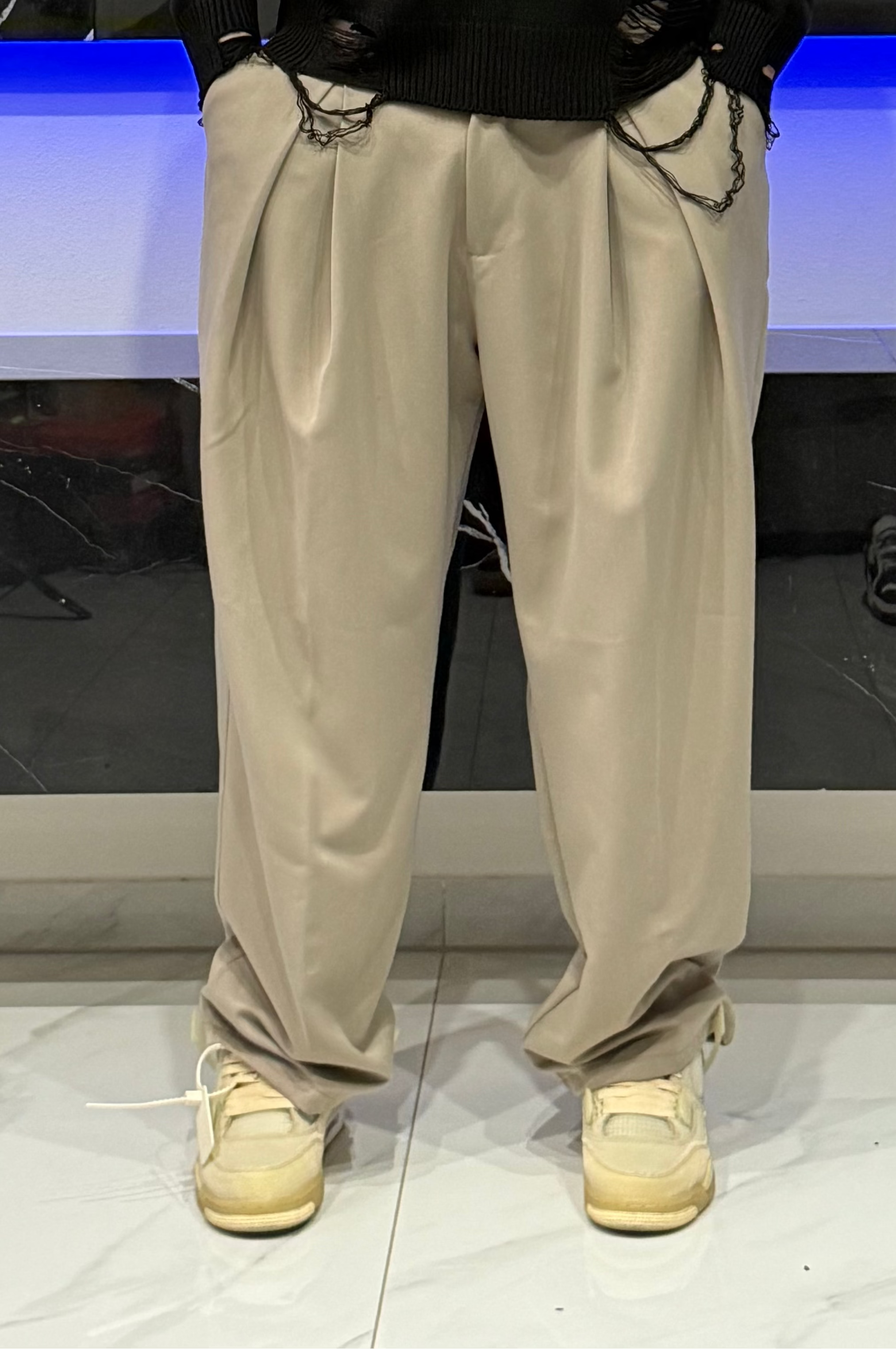 Pantalone baggy doppia pence