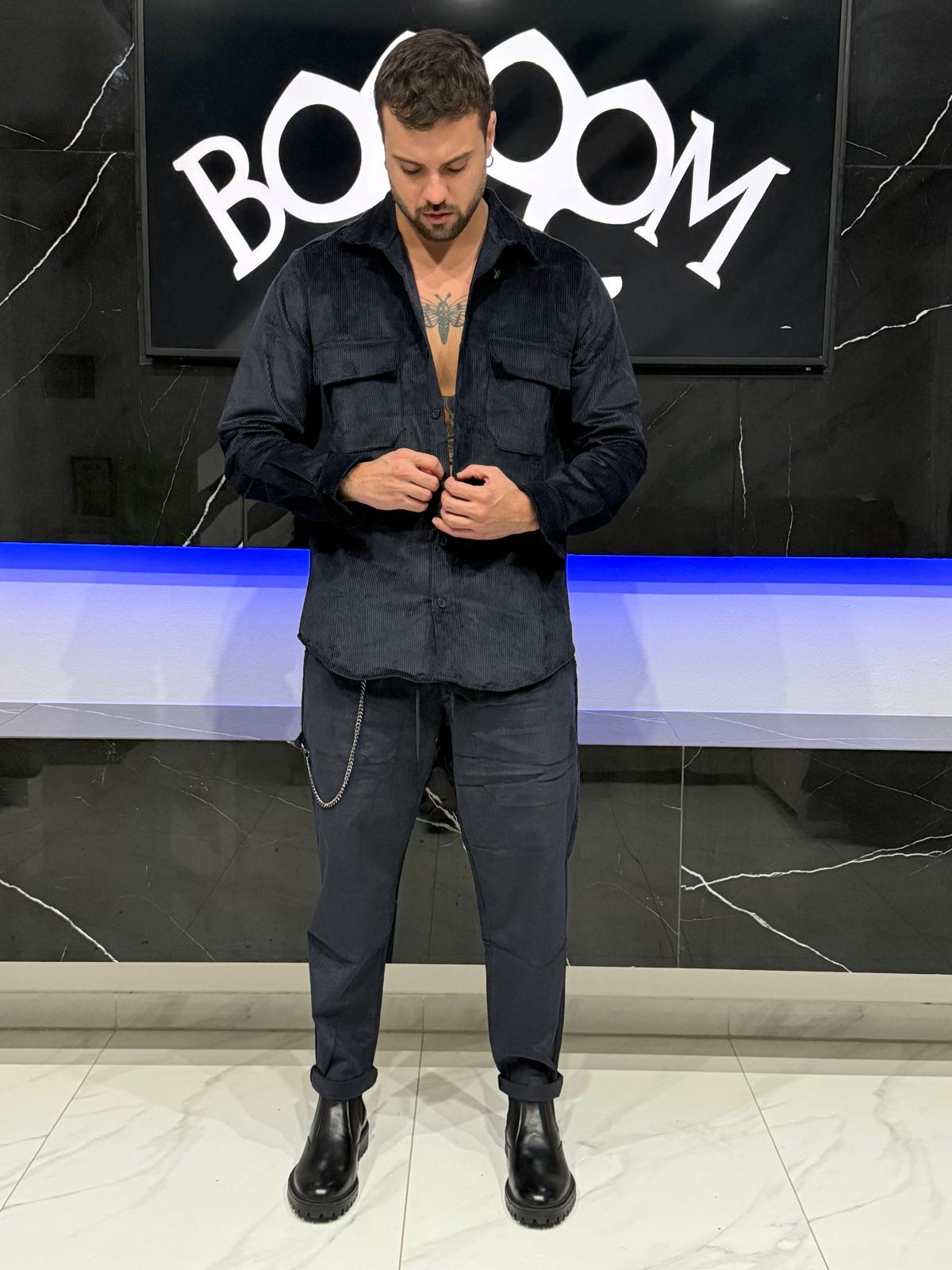 Coordinato Velluto Blu