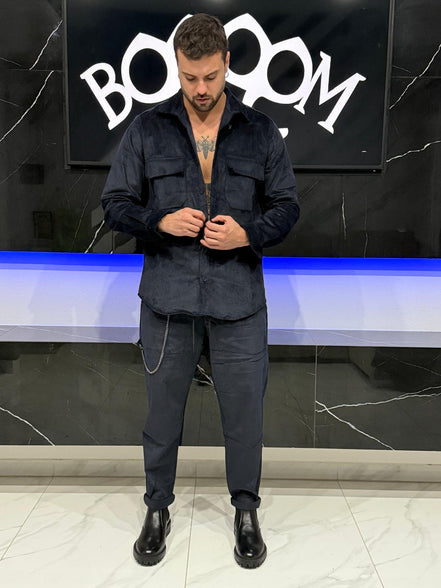 Coordinato Velluto Blu