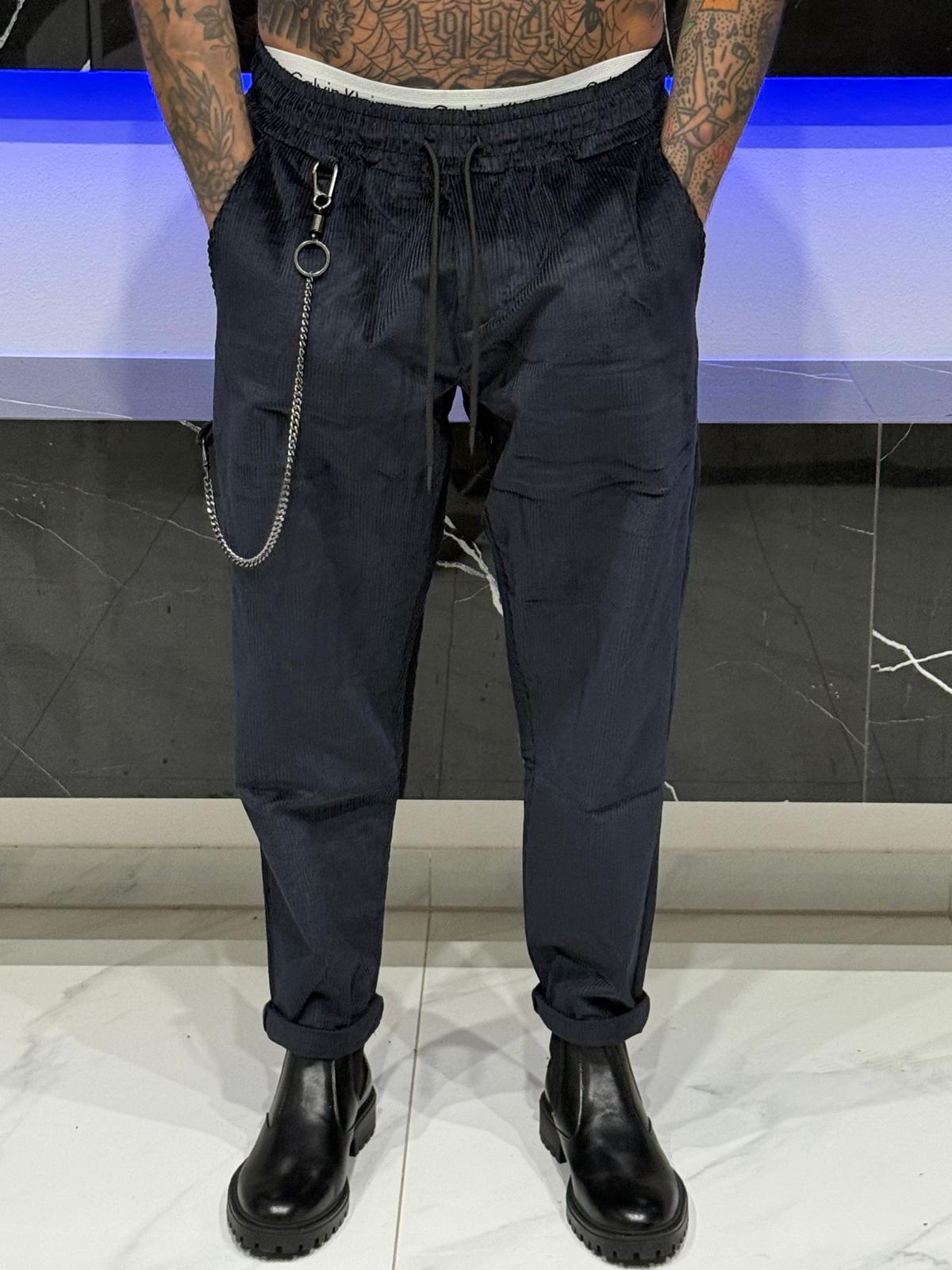 Coordinato Velluto Blu